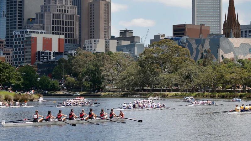 Rowing on the Lower Yarra River, Melbourne