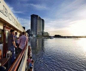 Enjoying the sunset from the Lady Cutler, Melbourne Showboat